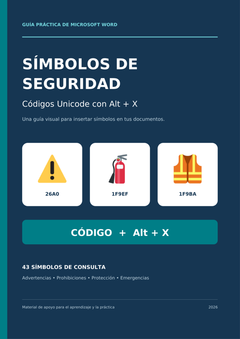 Símbolos de seguridad en Ms. Word